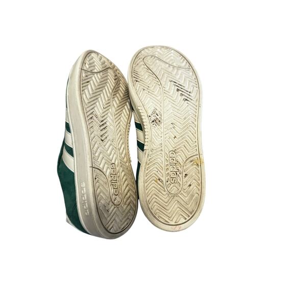 Adidas VL Court 2.0 Sneakers Green Suede White Stripes Men 8.5 US / Women 9.5 - Picture 7 of 7